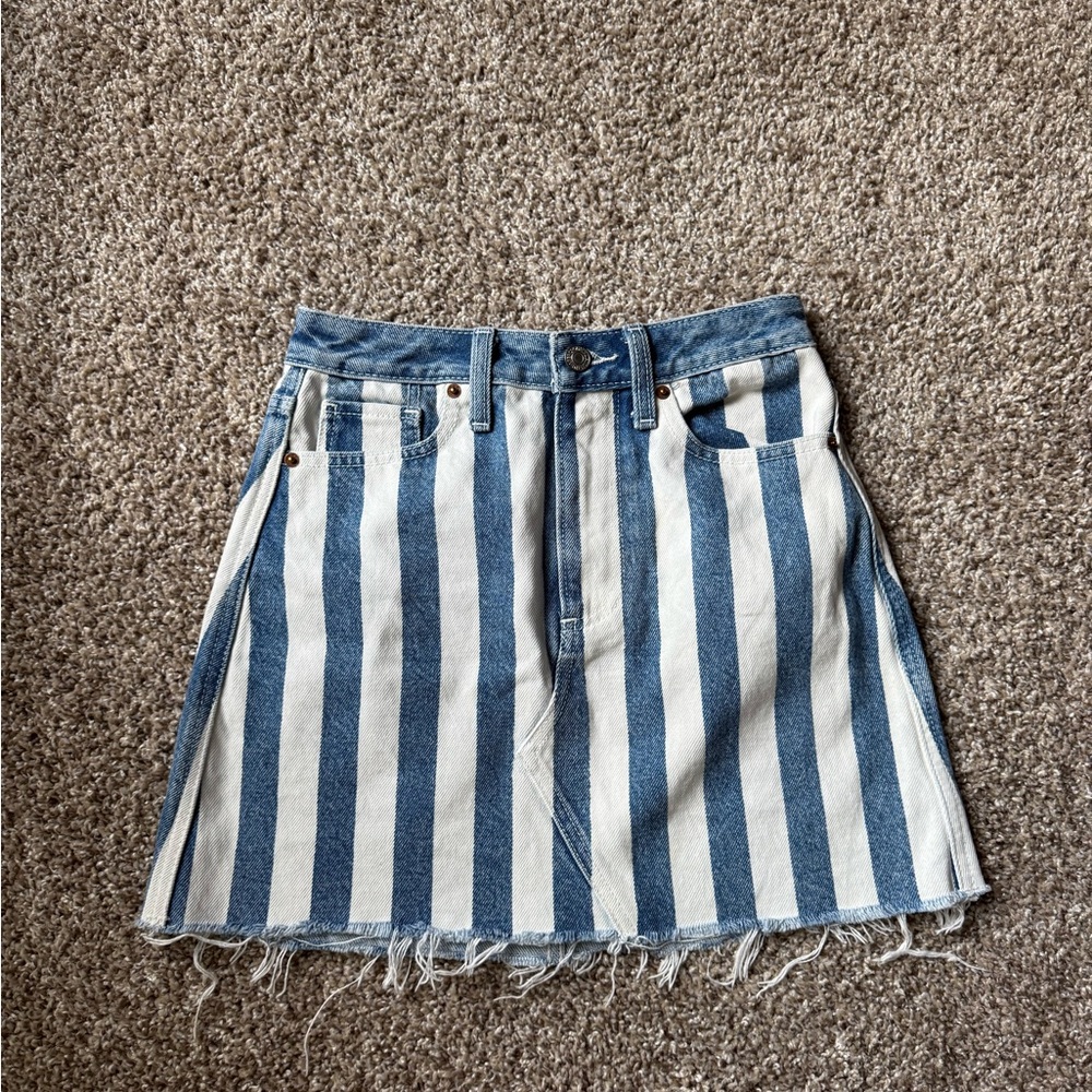Abercrombie Striped Denim Skirt
